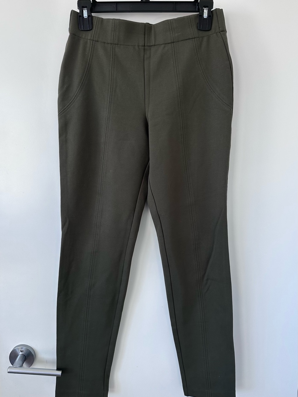 Jones New York Olive Stretch Ponte Slim Pants